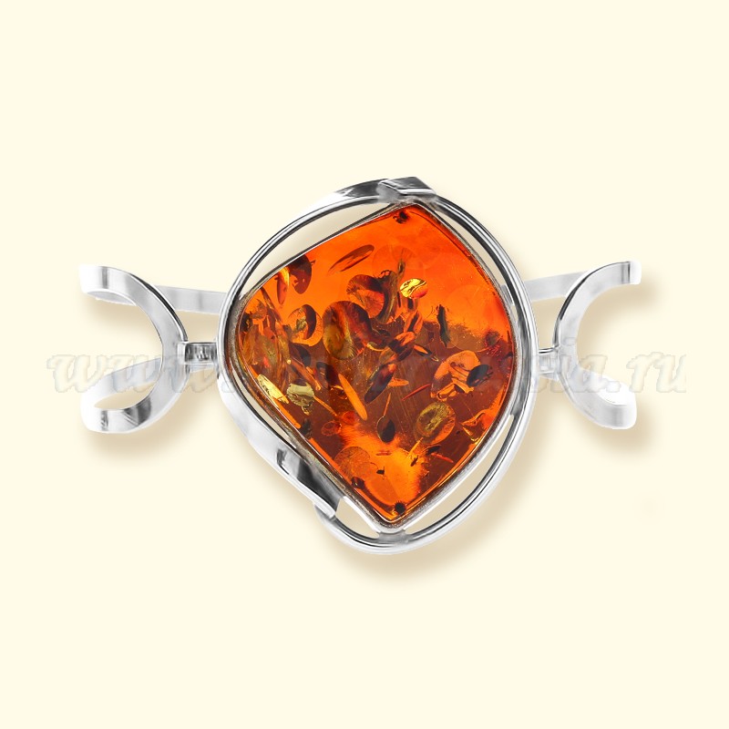 Браслет Посеребрение, янтарь